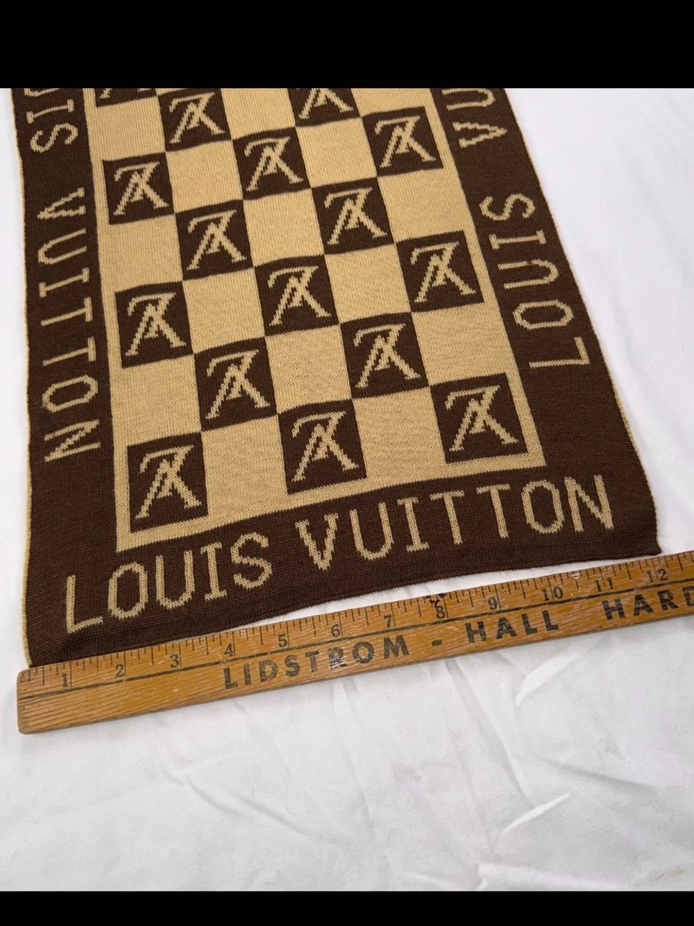 Louis Vuitton scarf brown
